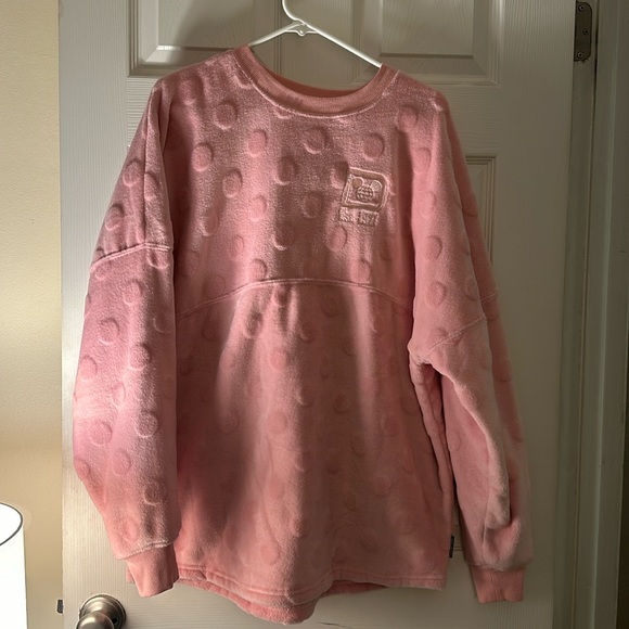 Disney Tops - Disney World Pink Polka Dot Fleece Spirit Jersey